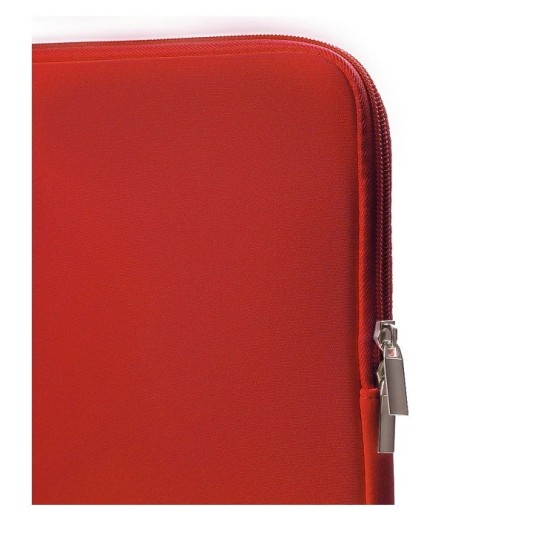 Fodera in neoprene rossa per laptop da 15" e 15,6"