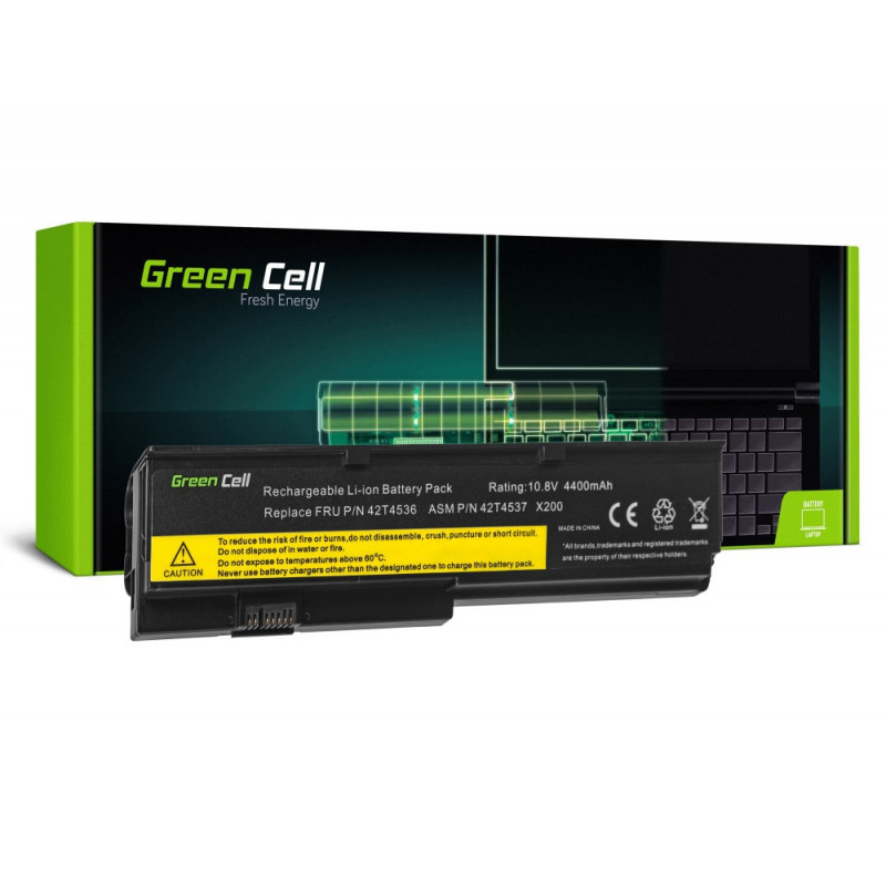 Batteria a celle verdi Lenovo ThinkPad X200 X200 X201 X200s X201i / 11.1V 4400mAh
