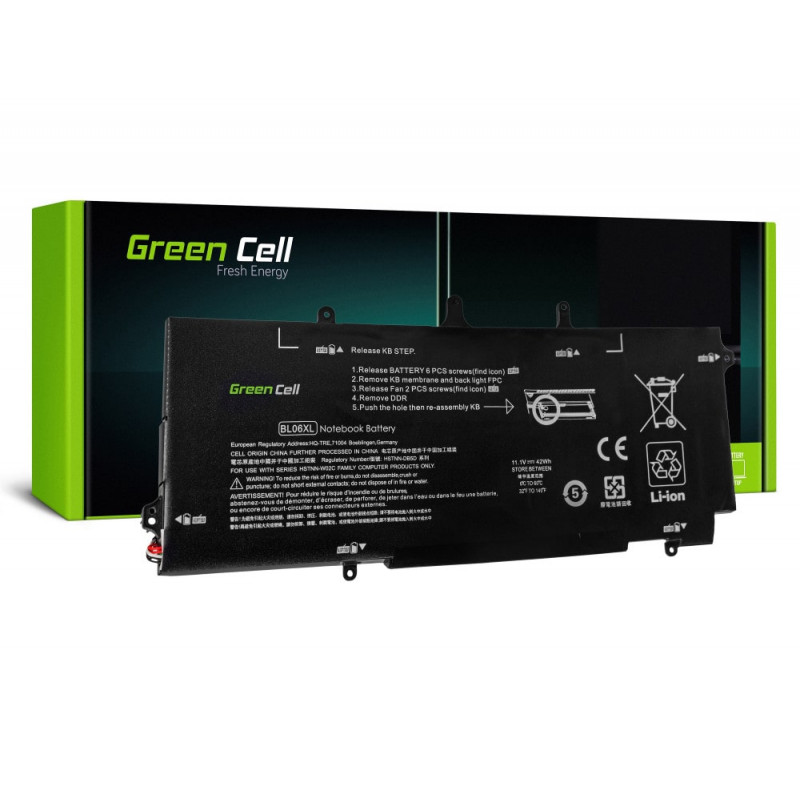 Batteria a celle verdi per HP EliteBook Folio 1040 G1 G2 / 11.1V 3100mAh