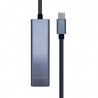 HUB USB Aisens A109-0396 Grigio + Adattatore LAN, USB Tipo-C Maschio / Connettori 3*USB-A Femmina RJ45 Ethernet 10/100/1000