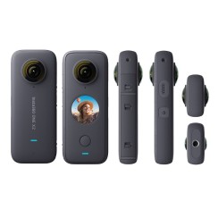 Insta360 One X2 Pocket Sports Camera, ActionCam 5.7K Touch Screen 360° impermeabile, A+