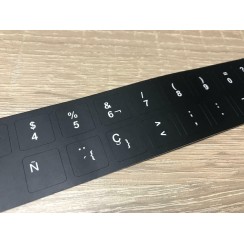 Kit adesivi tastiera HP Elitebook, Probook, Envy, Pavillion Spagnolo 14mm x 14mm