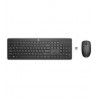 Kit Tastiera e Mouse HP 235 Wireless KB+DNGL+Mouse Spagnolo, USB, Nero, Nuovo