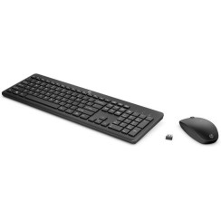 Kit Tastiera e Mouse HP 235 Wireless KB+DNGL+Mouse Spagnolo, USB, Nero, Nuovo