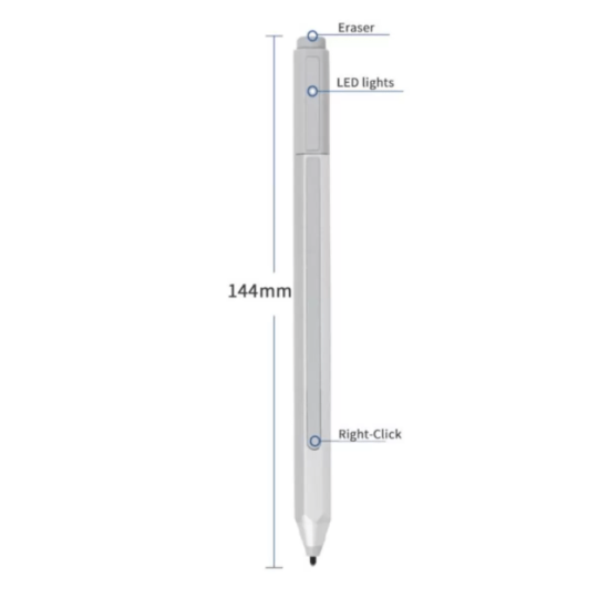 Penna stilo 1710 argento originale Microsoft Surface Pro 3/4/5/5/6/7+/8, Laptop, Go, Surface Book