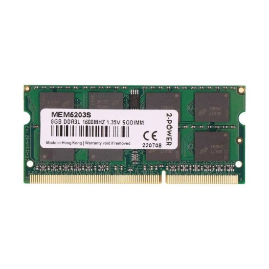 Memoria RAM 2-POWER 8GB DDR3L SODIMM 1.35V 1600MHz (MEM5203S), Nuovo