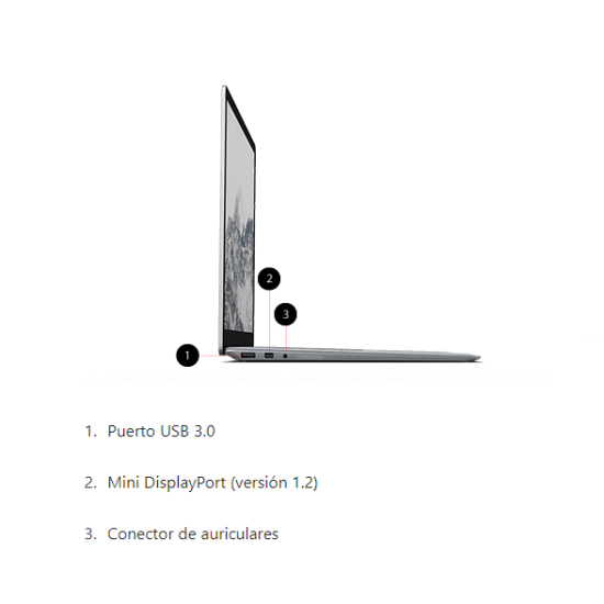 Microsoft Surface Laptop 1 i7 8GB 256GB Touch 13.5" Argento