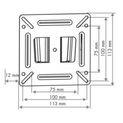 Staffa fissa per TV/Monitor 15"-32", nera, nuova