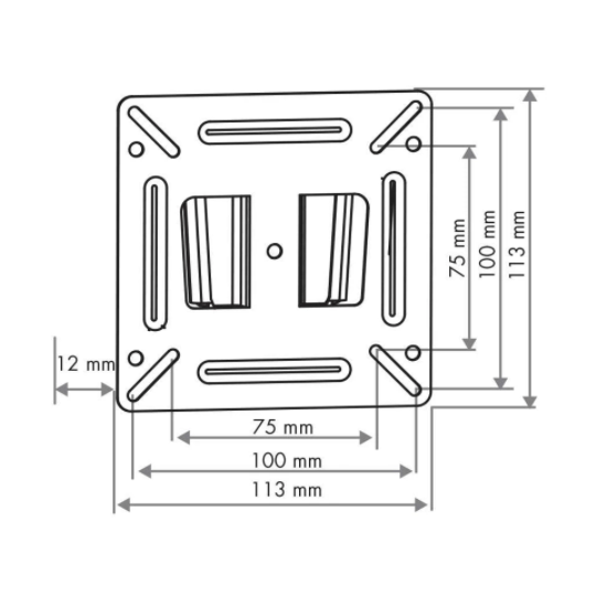 Staffa fissa per TV/Monitor 15"-32", nera, nuova