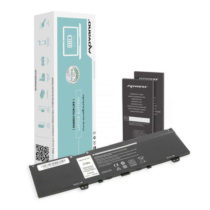 Movano Batteria per Dell Inspiron 13 7373, 7386 / 11.4V 2200 mAh