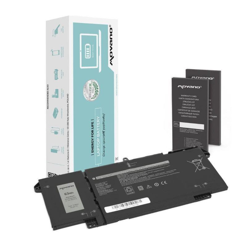 Movano Batteria per Dell Latitude 5320, 7320, 7520 (4144 mAh) 15.2V