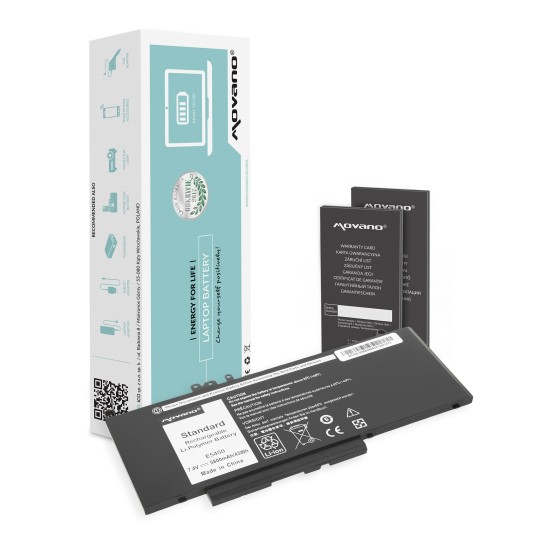 Movano Batteria per Dell Latitude E5450, E5550 7,4 V (7,6 V) 5800 mAh (43 Wh)