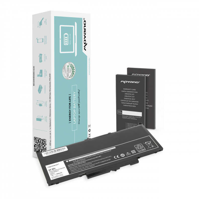 Movano Batteria per Dell Latitude E7270, E7470 / 7.6V (7.4V) 5800 mAh