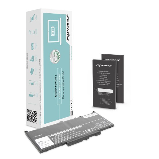 Batteria Movano per Dell Latitude E7270, E7470 / 7,6V (7,4V) 7200 mAh