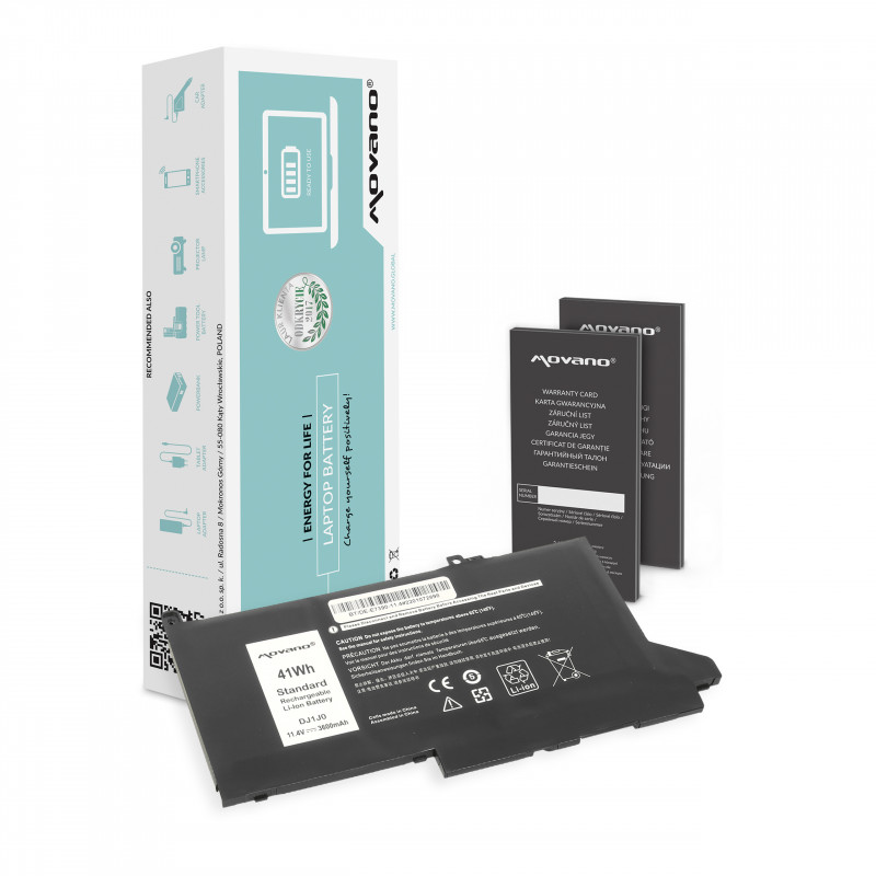 Movano Batteria per Dell Latitude E7390, E7490 - 11.4v / 11.4V 3600 mAh