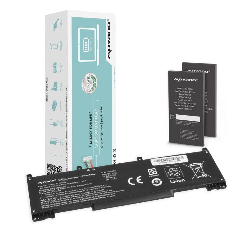 Batteria Movano per HP EliteBook 630 (G9, G10), 640 (G9, G10), 645 (G9, G10), 650 (G8, G9), 655 (G9, G10), 830, 845, 865 (G9)