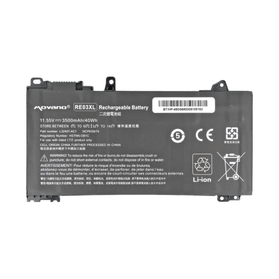 Movano Batteria per HP ProBook 430, 450 G6 (3500 mAh) 11.55V