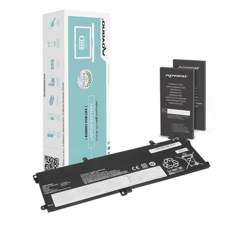 Movano Batteria per Lenovo ThinkPad T590, P15s, T15 / 11.52V 4870 mAh