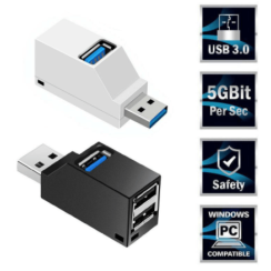 Moltiplicatore HUB USB 3.0 mini portatile 3 porte USB