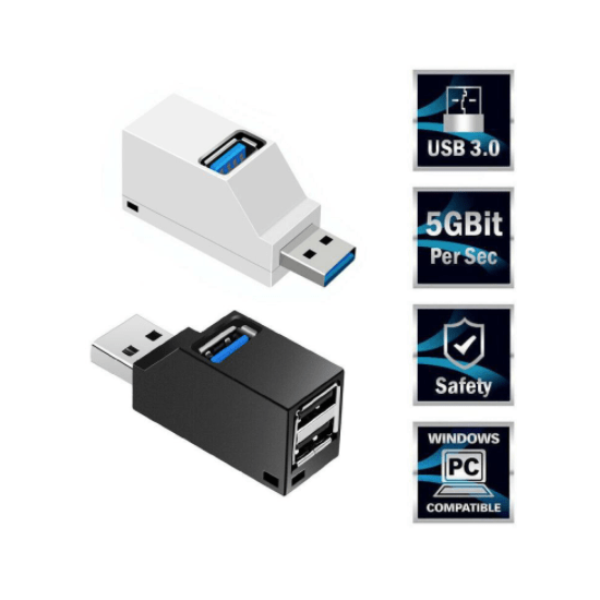 Moltiplicatore HUB USB 3.0 mini portatile 3 porte USB