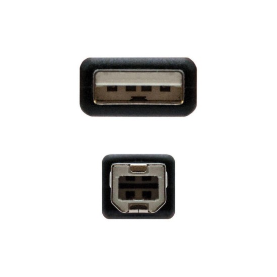 Nanocable Cavo per stampante USB-A 2.0 maschio a USB-B maschio 1.80m