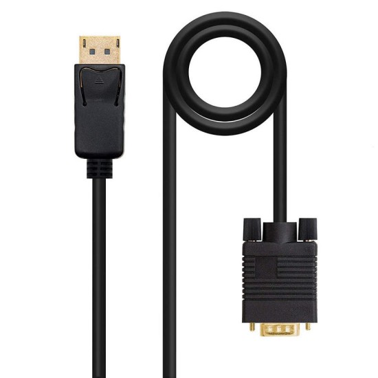 Nanocable Convertitore da Displayport a VGA 2M/M Nero