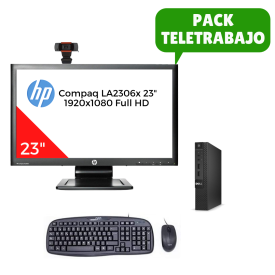 Telework Pack Dell 3020 Micro i5, 8GB RAM, monitor da 23 pollici