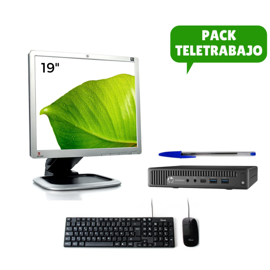 Pacchetto Telelavoro: Monitor 19" + Mini PC i5 + Tastiera e mouse