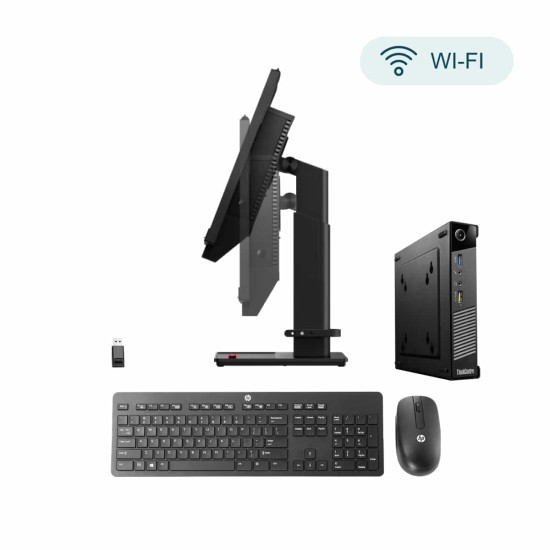 Pack Lenovo AIO Tiny i5 21.5" + Tastiera e Mouse HP