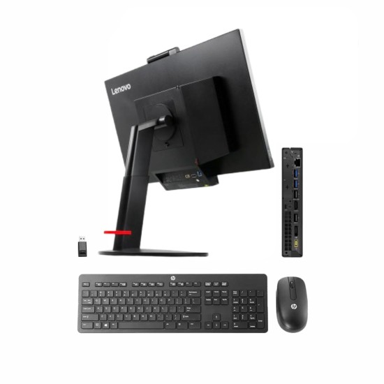 Pack Lenovo AIO Tiny i5 21,5" + Tastiera HP Wireless
