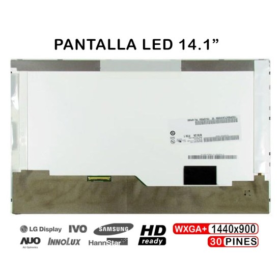 SCHERMO A LED PER LAPTOP DA 14,1" B141PW04 LTN141BT09 LP141WP3-TLA1