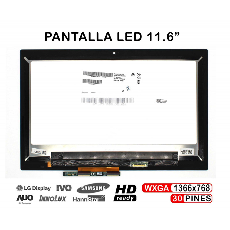 11,6" DISPLAY A LED PER LAPTOP ACER CHROMEBOOK 11R C738T-C44Z C738T-C5R6 6M.G55N7.002