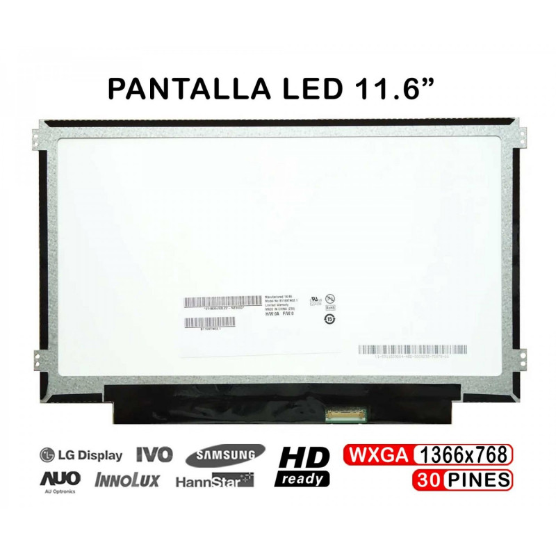 11,6" SCHERMO LAPTOP A LED B116XTN02.1 N116BGE-EA2 B116XTN01.0