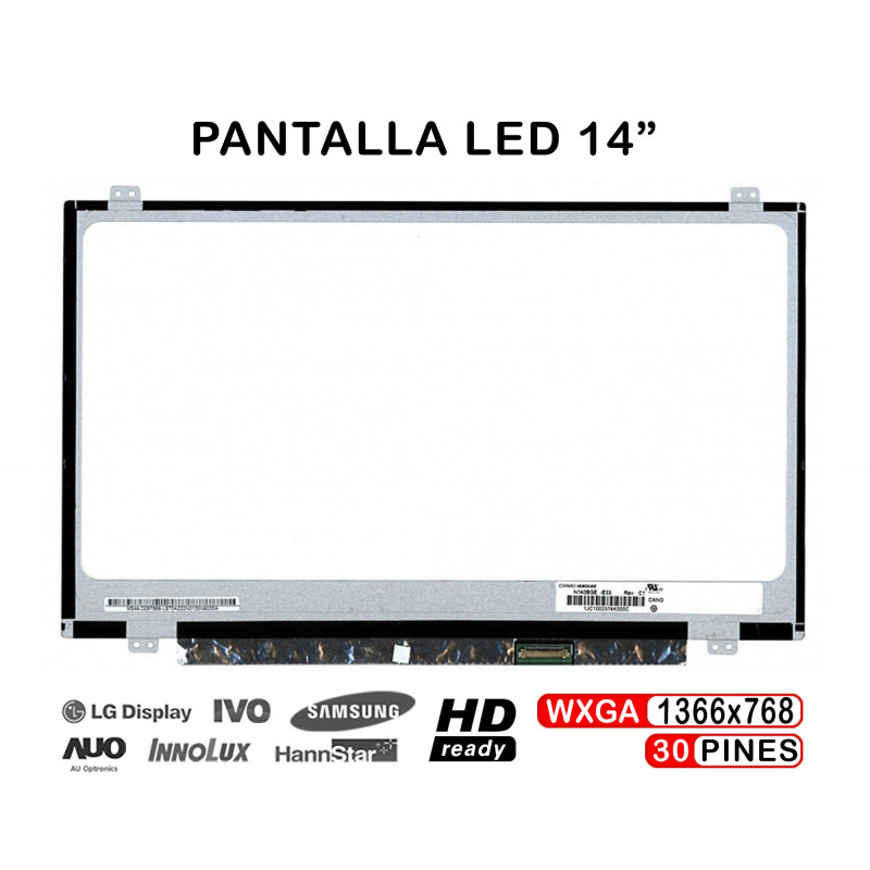 DISPLAY A LED PER LAPTOP DA 14" N140BGE-E33 EDP HD LED SLIM 30-PIN