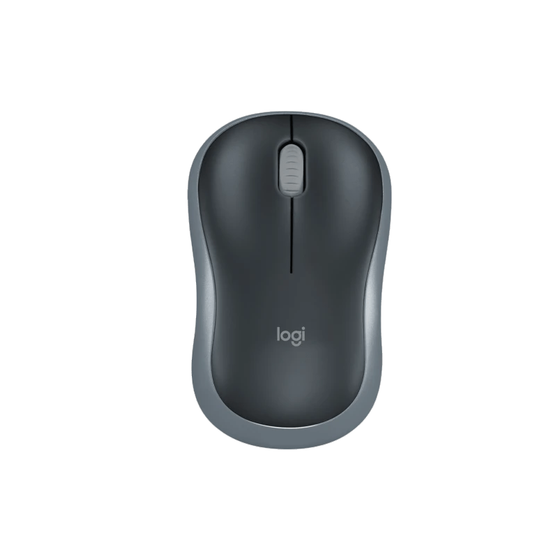 Logitech M185 Mouse senza fili nero grigio, nuovo