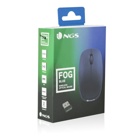 Mouse ottico wireless blu di NGS FOG