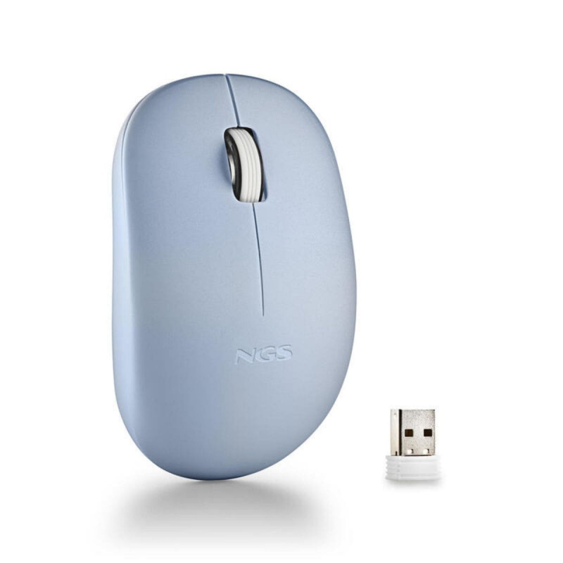 Ratón ottico NGS FOG Pro Wireless Senza fili 1000 DPI, Blu, Nuovo