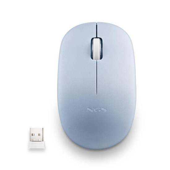 Ratón ottico NGS FOG Pro Wireless Senza fili 1000 DPI, Blu, Nuovo