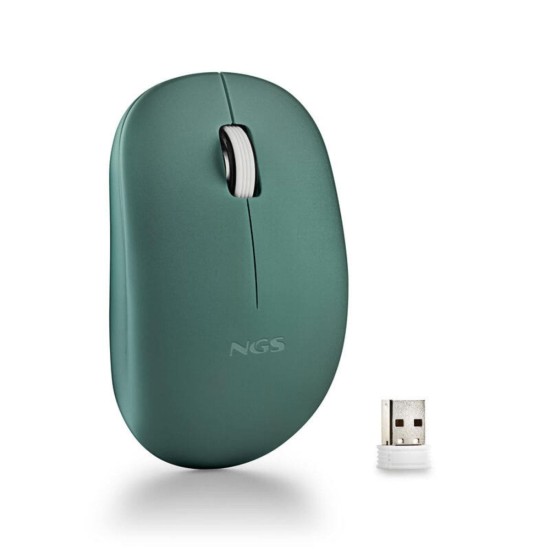 Ratón ottico NGS FOG Pro Wireless Inalámbrico 1000 DPI, Verde, Nuovo