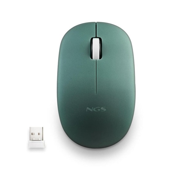 Ratón ottico NGS FOG Pro Wireless Inalámbrico 1000 DPI, Verde, Nuovo