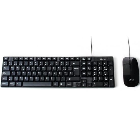 L-Link LL-KB-816-WCOMBO Nero Tastiera + Mouse USB cablati LL-KB-816-WCOMBO Nero, Nuovo