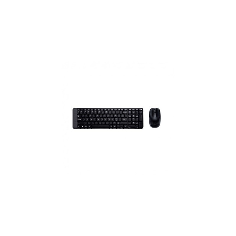 Tastiera + mouse wireless Logitech MK220, nero, nuovo