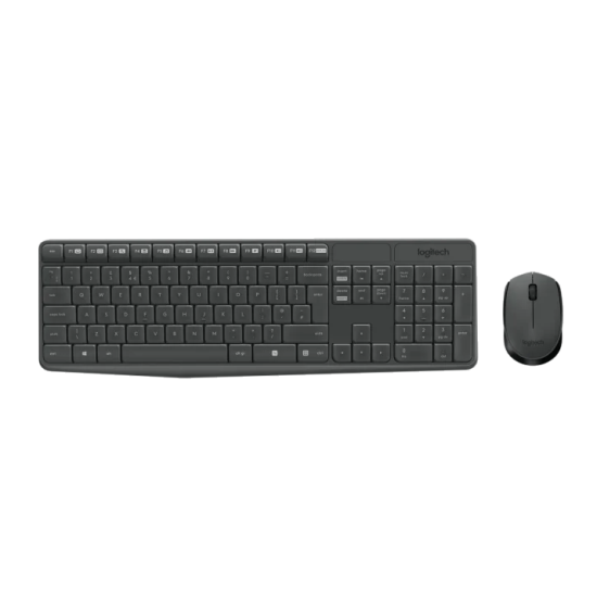Tastiera + mouse wireless Logitech MK235, nero, nuovo