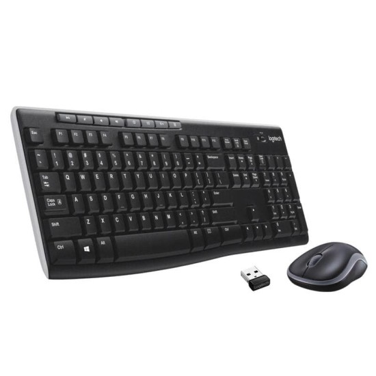 Tastiera + mouse wireless Logitech MK270, nero, nuovo