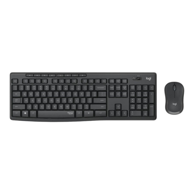 Teclado + Mouse Logitech MK295 Silent Touch, Nero, Nuovo