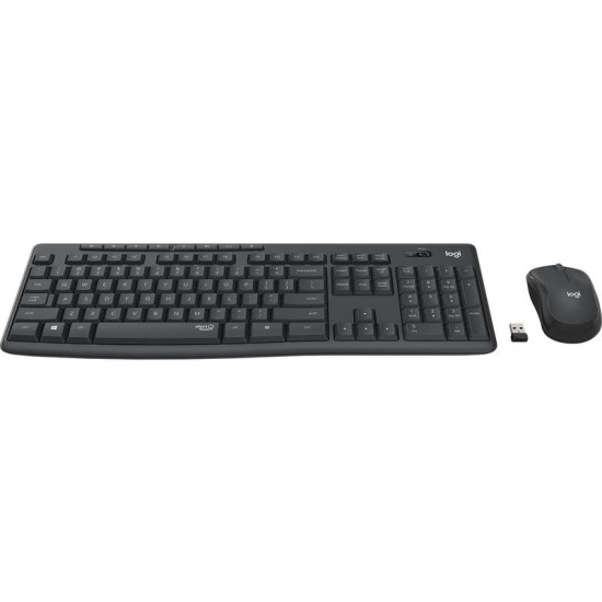 Teclado + Mouse Logitech MK295 Silent Touch, Nero, Nuovo