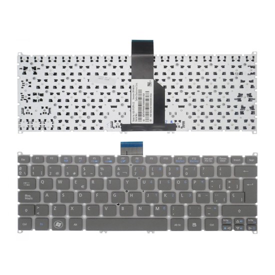 TASTIERA PER ACER ASPIRE S3, S5, V5-121, ONE 756 TRAVELMATE B1 GRIGIO