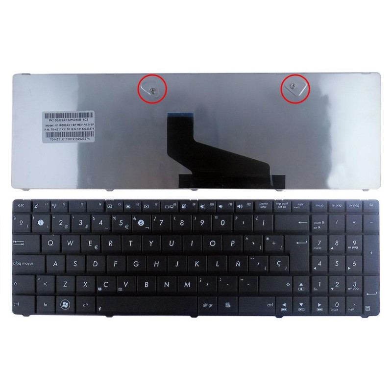 ASUS A53U A53B A53T SERIES V118502AK1 MP-10A76E0-6983 SN7114 TASTIERA PER NOTEBOOK ASUS A53U A53B A53T SERIES