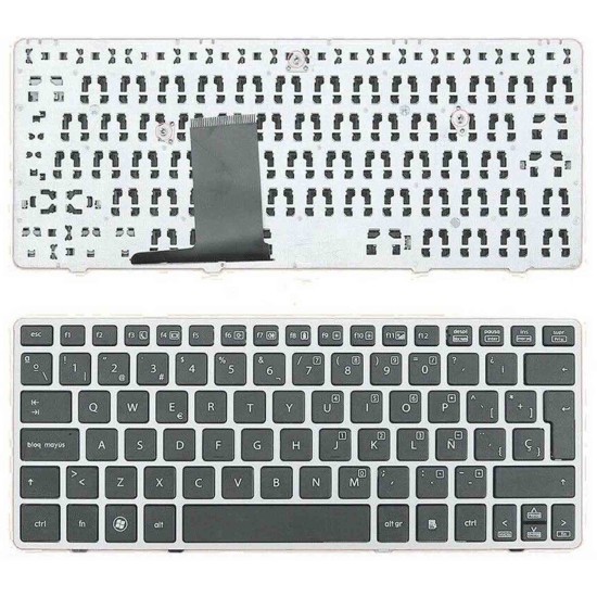 TASTIERA PER NOTEBOOK HP ELITEBOOK 2560P 2570P CORNICE ARGENTO