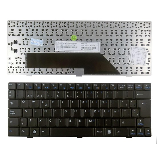 TASTIERA PER COMPUTER PORTATILI MSI U100 U110 U115 U120 U130 U135 U120H